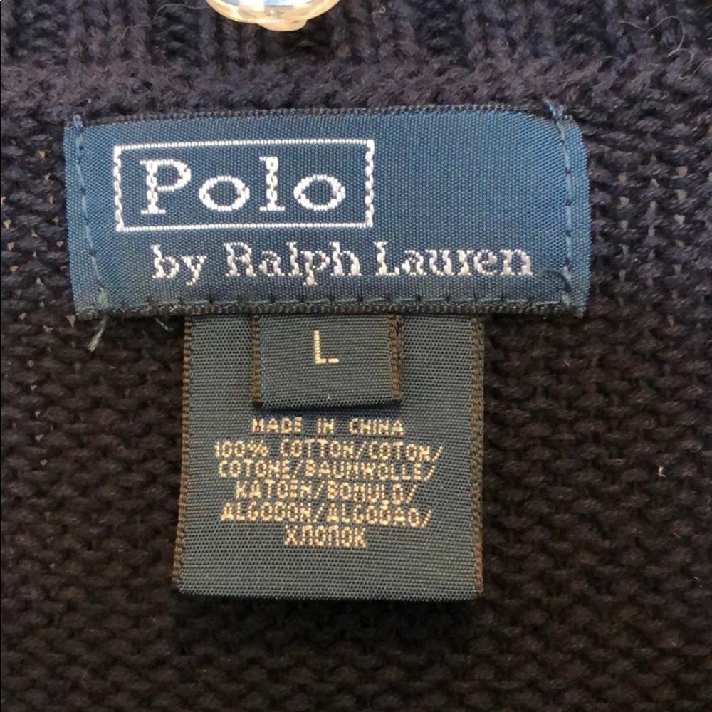 Polo by Ralph Lauren YL navy Crew neck sweater - Picture 3 of 4